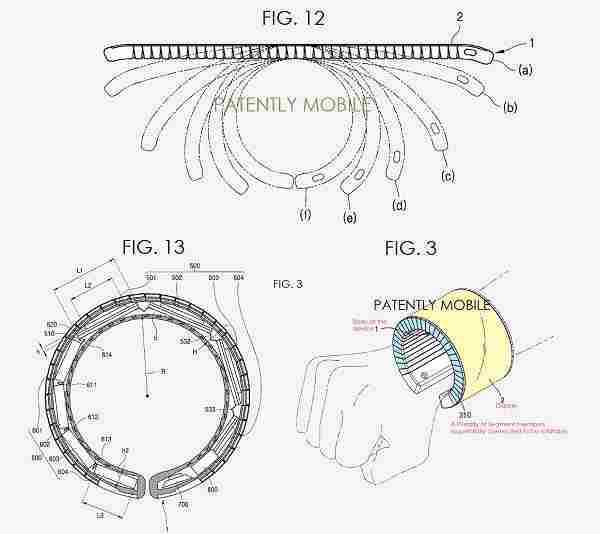 三星新款智能手表专利曝光：柔性显示屏与手链式细表带很抢眼