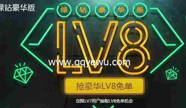 2016最新QQ绿钻秒8级新活动 抢豪华LV8免单 3500点成长值99元