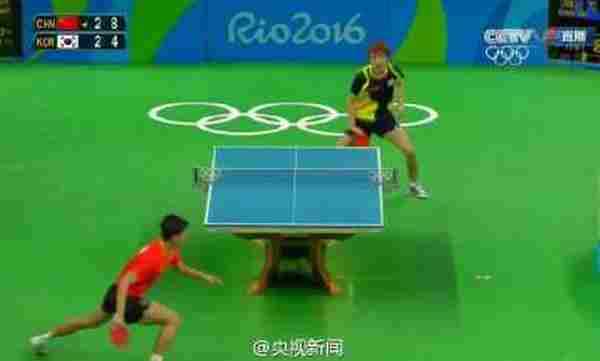 奥运会乒乓球男团半决赛视频回放 张继科战胜韩国选手