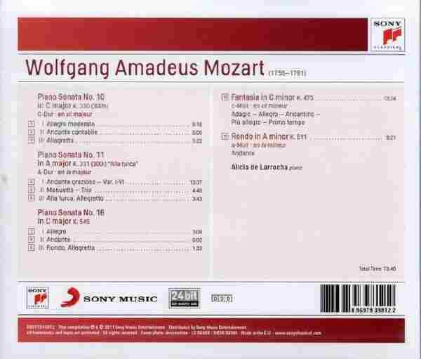 【古典音乐】拉罗查《莫扎特-第10、11、16钢琴奏鸣曲》2011[FLAC+CUE/整轨]