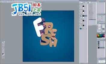 Photoshop制作动感3D字体效果