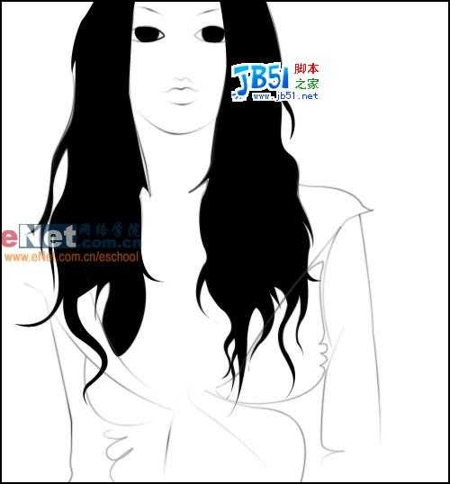 Photoshop打造时尚模特之韩国插画