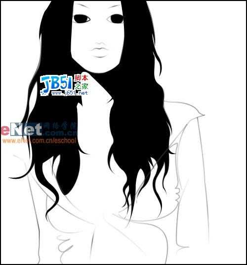 Photoshop打造时尚模特之韩国插画