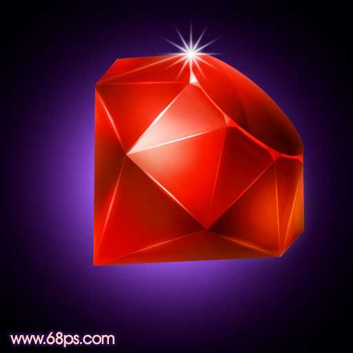 Photoshop打造一颗漂亮的红色钻石