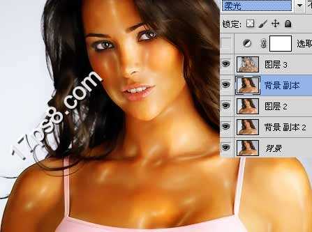 photoshop将把美女图片打造出高光皮肤效果