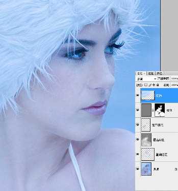 Photoshop打造超经典的粉蓝色水晶人像效果
