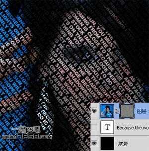 photoshop设计制作出由文字组成美女照片的效果