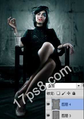photoshop设计合成美女魔术师变出火焰的电影海报