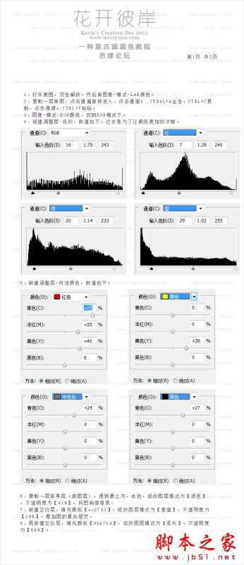 Photoshop将鲜艳的花朵照片调制出复古怀旧效果