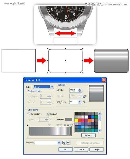 CorelDraw(CDR)设计绘制超真实的有质感的手表实例教程