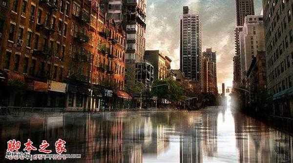 PS合成制作出梦幻创意的水上城市