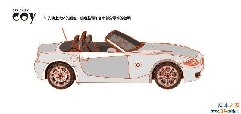 CorelDRAW(CDR)12模仿制作逼真的宝马Z4轿车实例教程