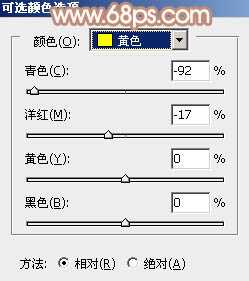 PS为绿色外景人物图片打造出柔和的秋季淡黄色