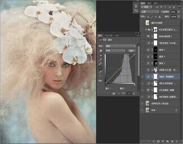 Photoshop(PS)把灰蒙模特头像照片调成梦幻色彩效果实例教程