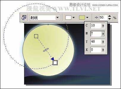 CorelDRAW实例教程：绘制随风飘舞的花瓣和月圆之夜飞逝的流星