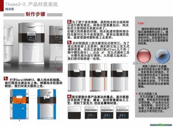 CorelDRAW绘制一款真实的工业纯水机