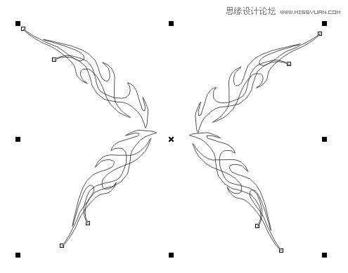 CorelDraw绘制时尚创意的蝴蝶花纹图案教程