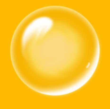 PS绘制很有质感的黄色透明气泡