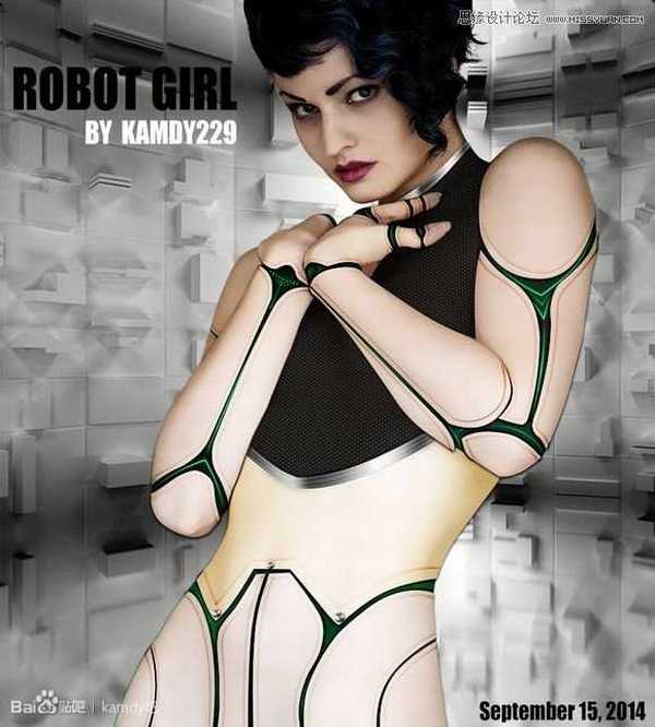 Photoshop制作科技感十足的机器人特效美女
