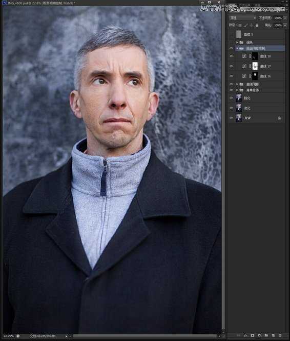 Photoshop调出欧美男士照片超质感的时尚冷色调效果