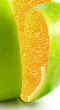 PS合成有创意的橙子和苹果结合图片