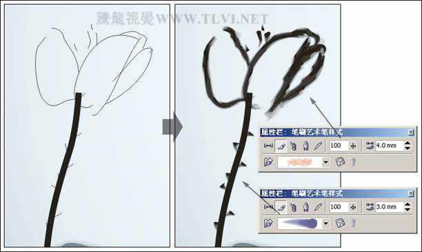 CDR绘制一幅中国风写意水墨画