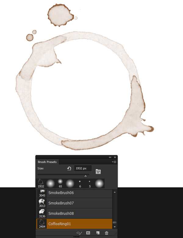 PS创建漂亮独一无二的咖啡渍笔刷