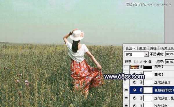 使用Photoshop调出秋季黄昏效果外景人像教程