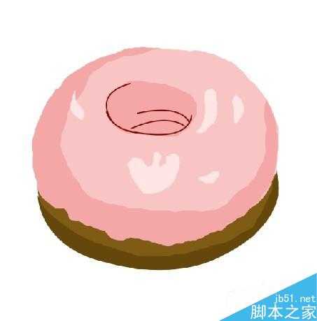 用Photoshop绘制萌萌哒的草莓甜甜圈