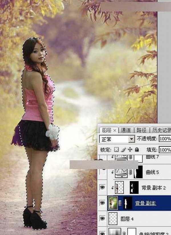 Photoshop如何调出公园女孩秋季暖色效果教程