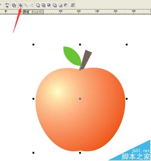 cdr怎么画苹果? CorelDRAW绘制红彤彤的苹果的教程