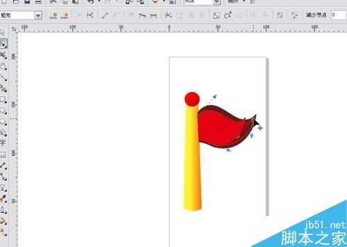 CorelDRAW X5贝塞尔工具绘制旗帜