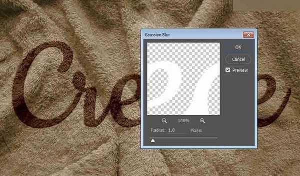 Photoshop巧用置换滤镜制作在毛巾艺术字