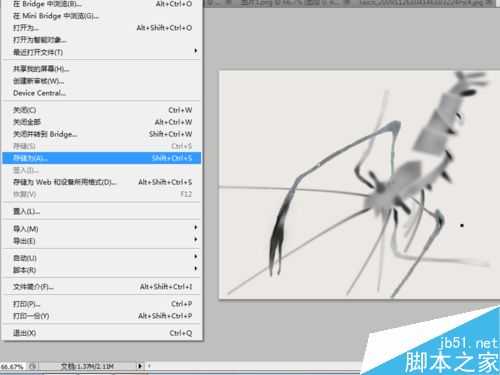 ps简单绘制一只中国风的水墨虾