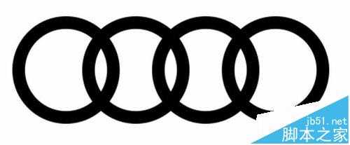 ps怎么绘制奥迪汽车的四圈标志?