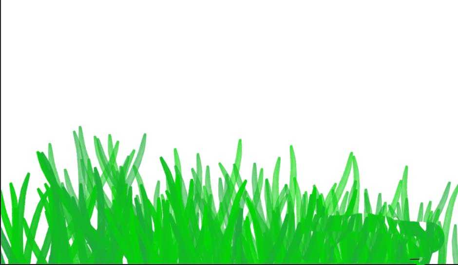 ps怎么使用画笔画翠绿的小草?