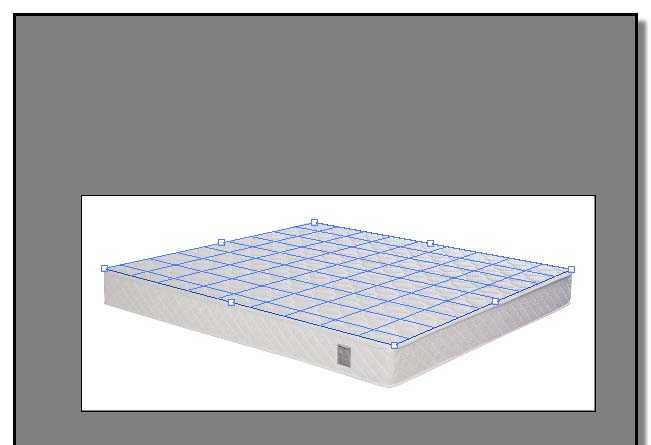 PS怎么使用消失点滤镜给床垫绘制图案?