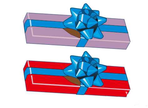 cdr怎么绘制立体的礼物盒? cdr拉花礼物盒的设计方法