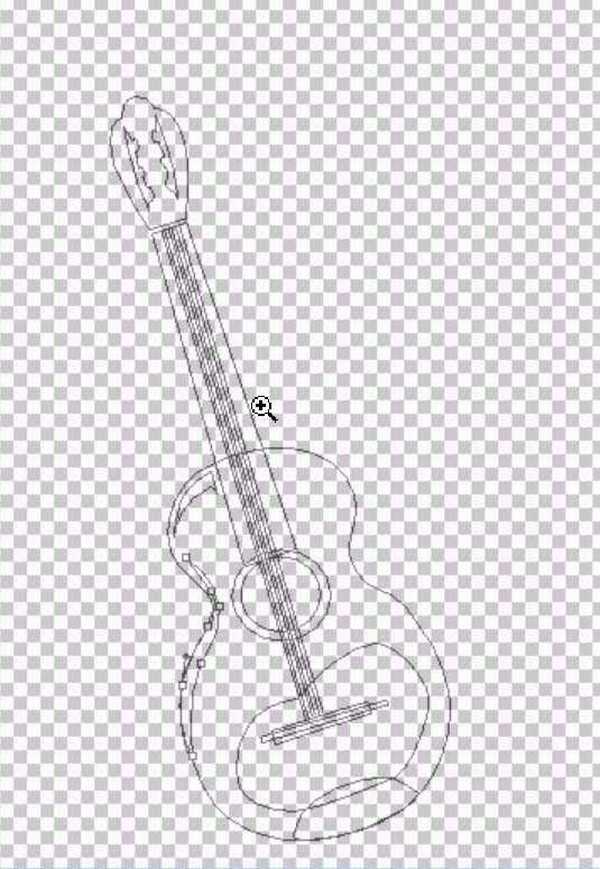 ps怎么设计一款简单的吉它图标?