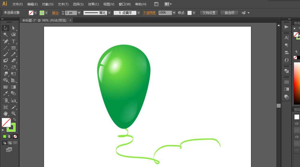 ai怎么绘制三维立体的气球?