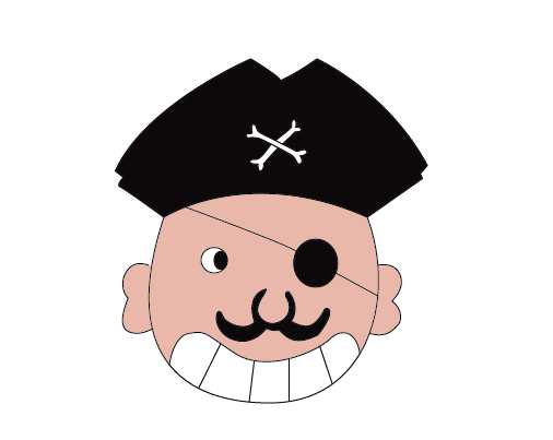 AI怎么画海盗头像? ai海盗的画法