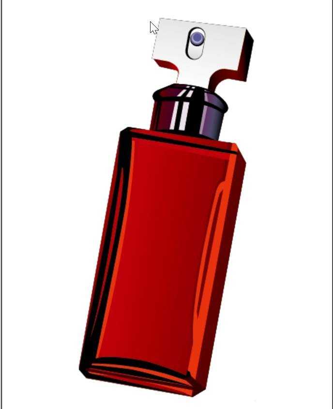 ai怎么设计大红色的香水瓶宣传图?