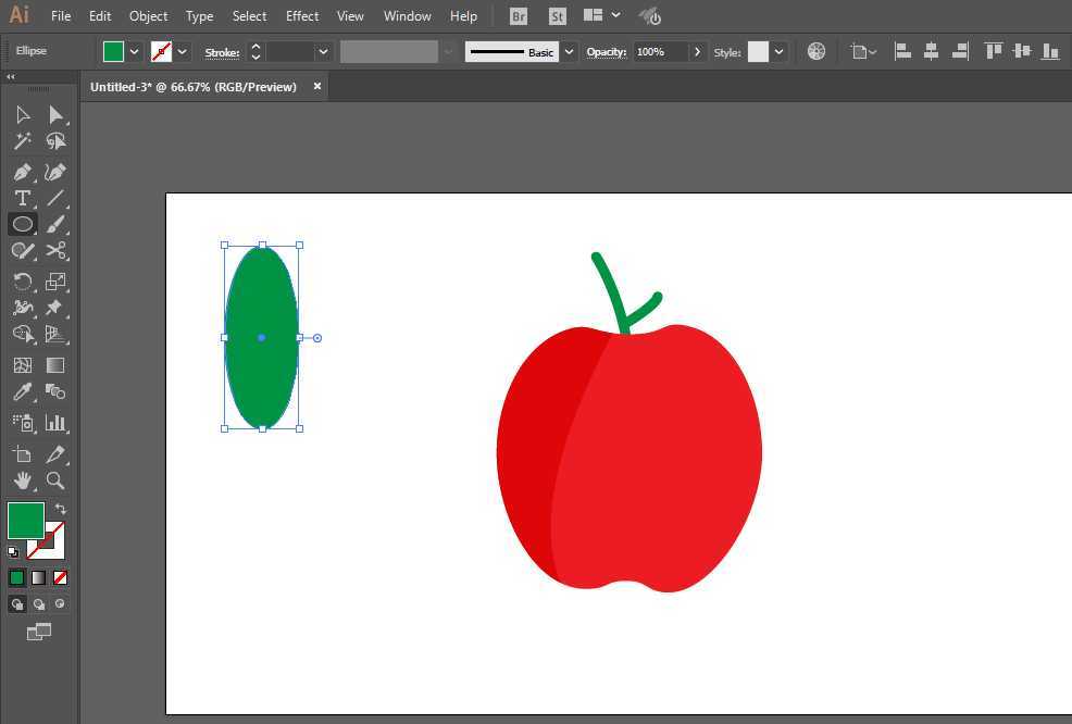 ai怎么画红色的苹果图标? ai苹果的画法