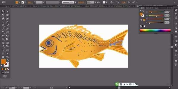 ai怎么画一条鱼? ai画黄金鱼矢量图的教程