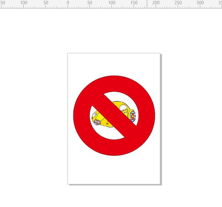 CDR怎么绘制禁止汽车通行的标志? cdr禁止符号的画法