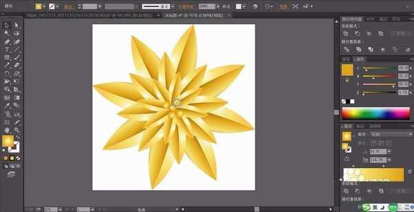 ai怎么画立体金花? ai金花矢量图的画法