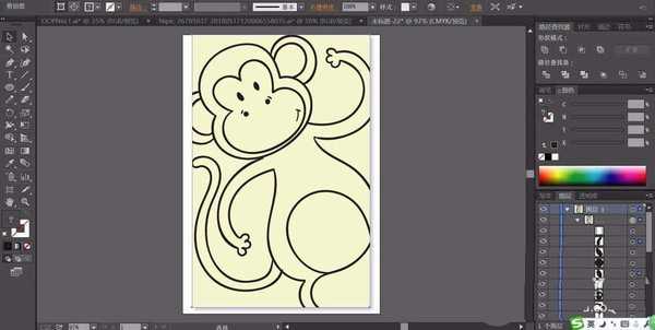 ai怎么画一只小猴子? ai画猴子矢量图的教程