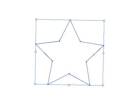ai膨胀工具怎么给五角星制作圆球角度?