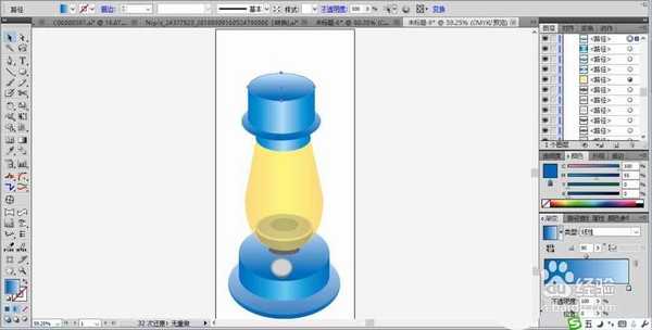 ai怎么画神灯图形? ai绘制煤油灯图标的教程
