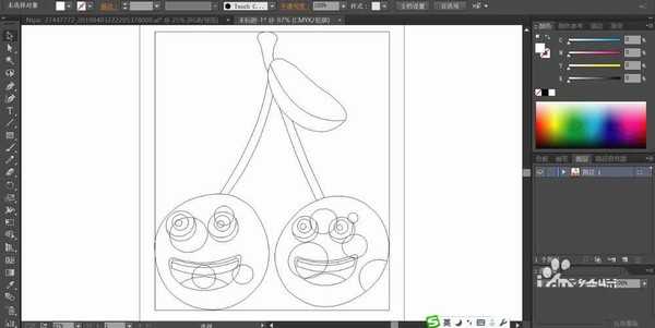 ai怎么设计樱桃表情包? ai樱桃的画法